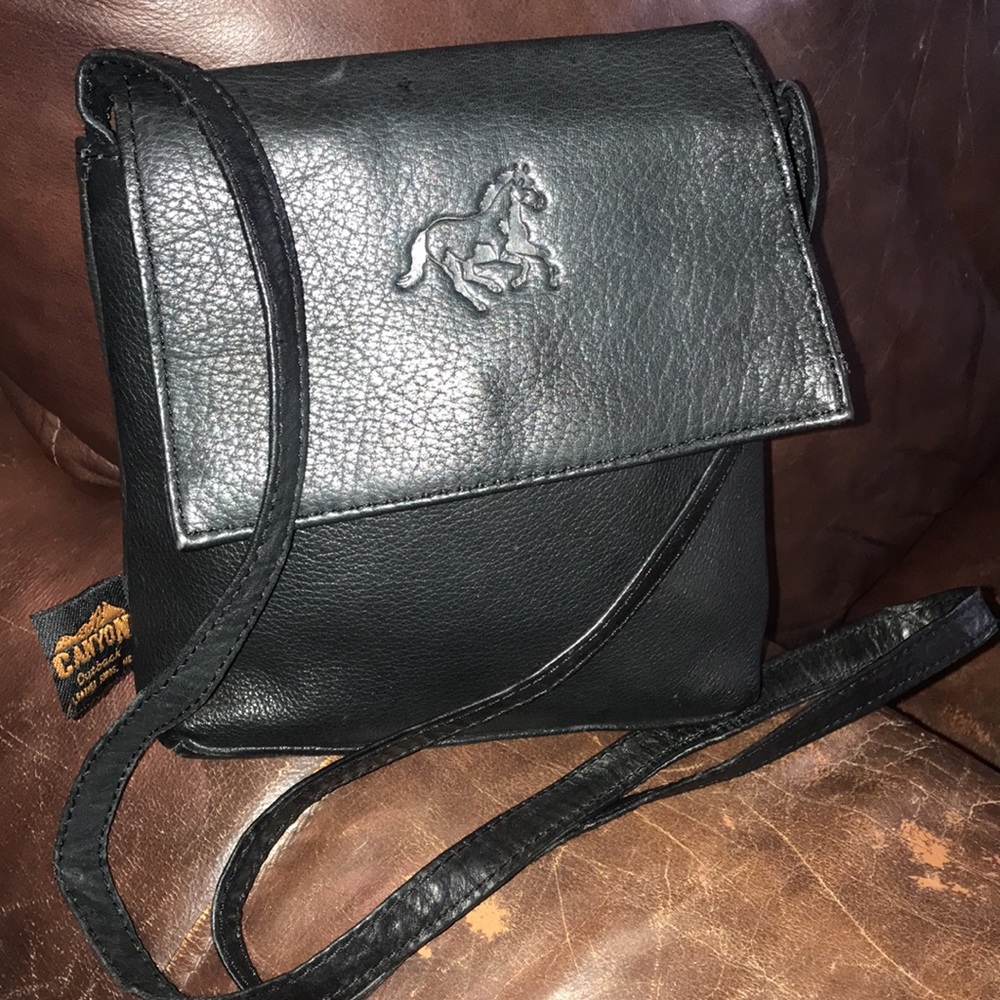 Canyon Outback Perfect Horse Etched Leather Bag